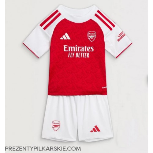 Stroje piłkarskie Arsenal Koszulka Podstawowej dla dzieci 2025-26 Krótki Rękaw (+ szorty)